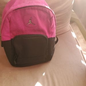Pink and Black small Jordan backpack